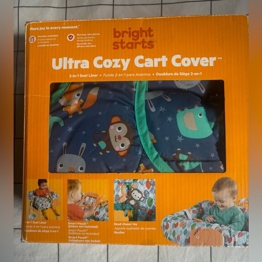 Baby seat liner and cart cover 2-in -1